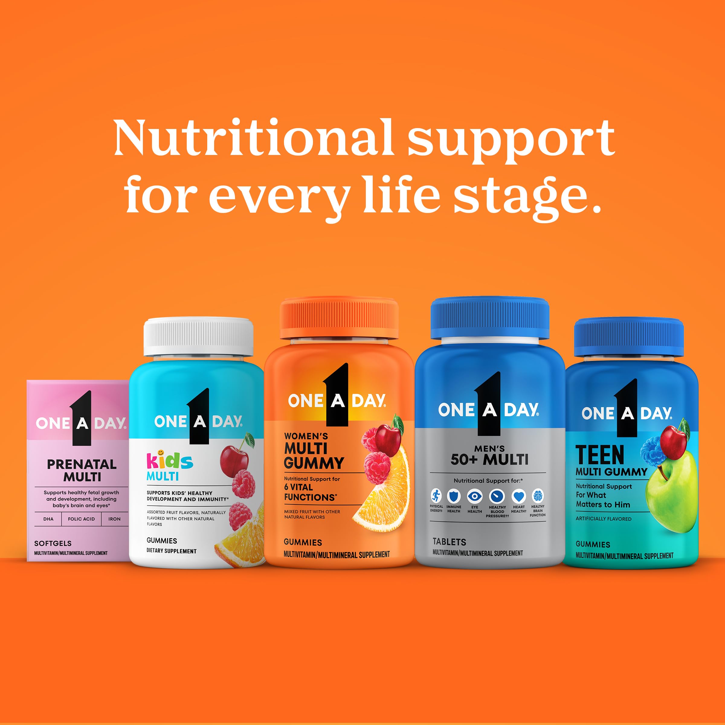 One A Day Multivitamin for Men - Daily Mens Multivitamins with Vitamin D, Zinc, Folic Acid, and B Vitamins, Physical Energy Support, 200 Count