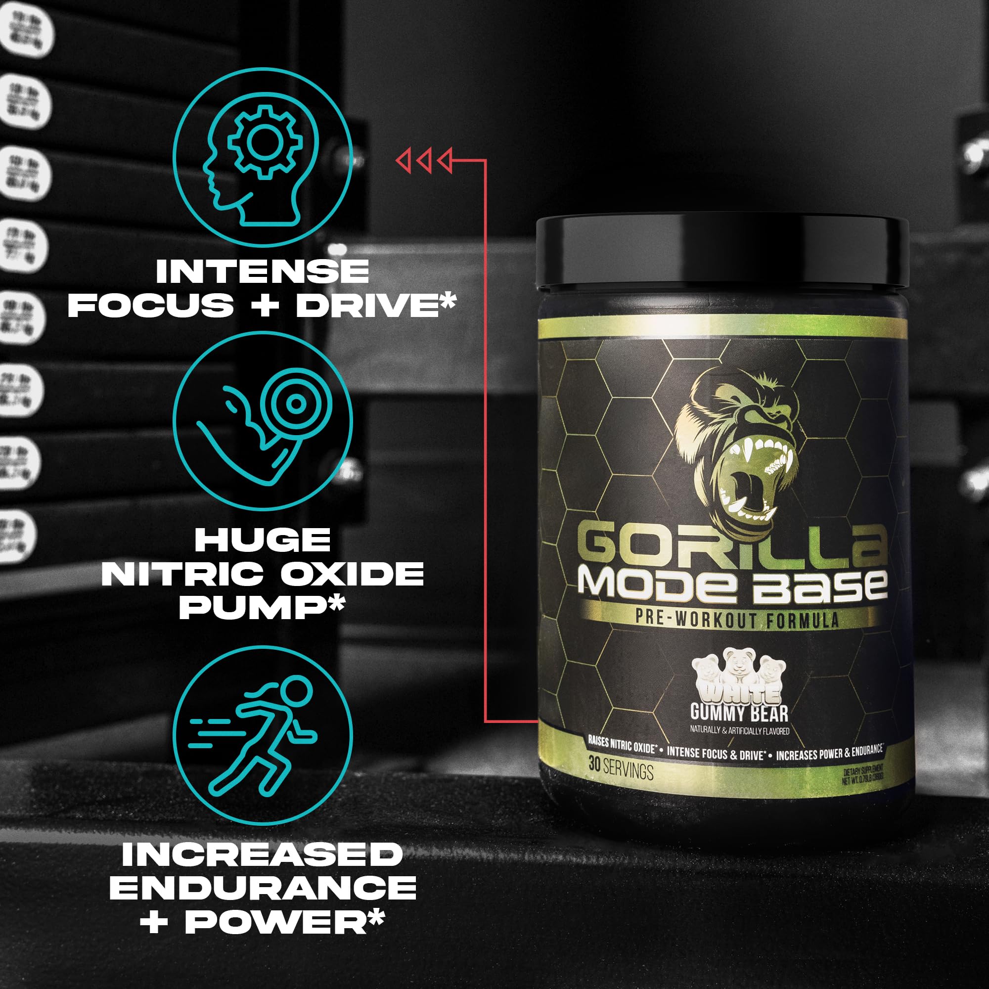 Gorilla Mode Base Pre Workout - (Cherry Blackout)